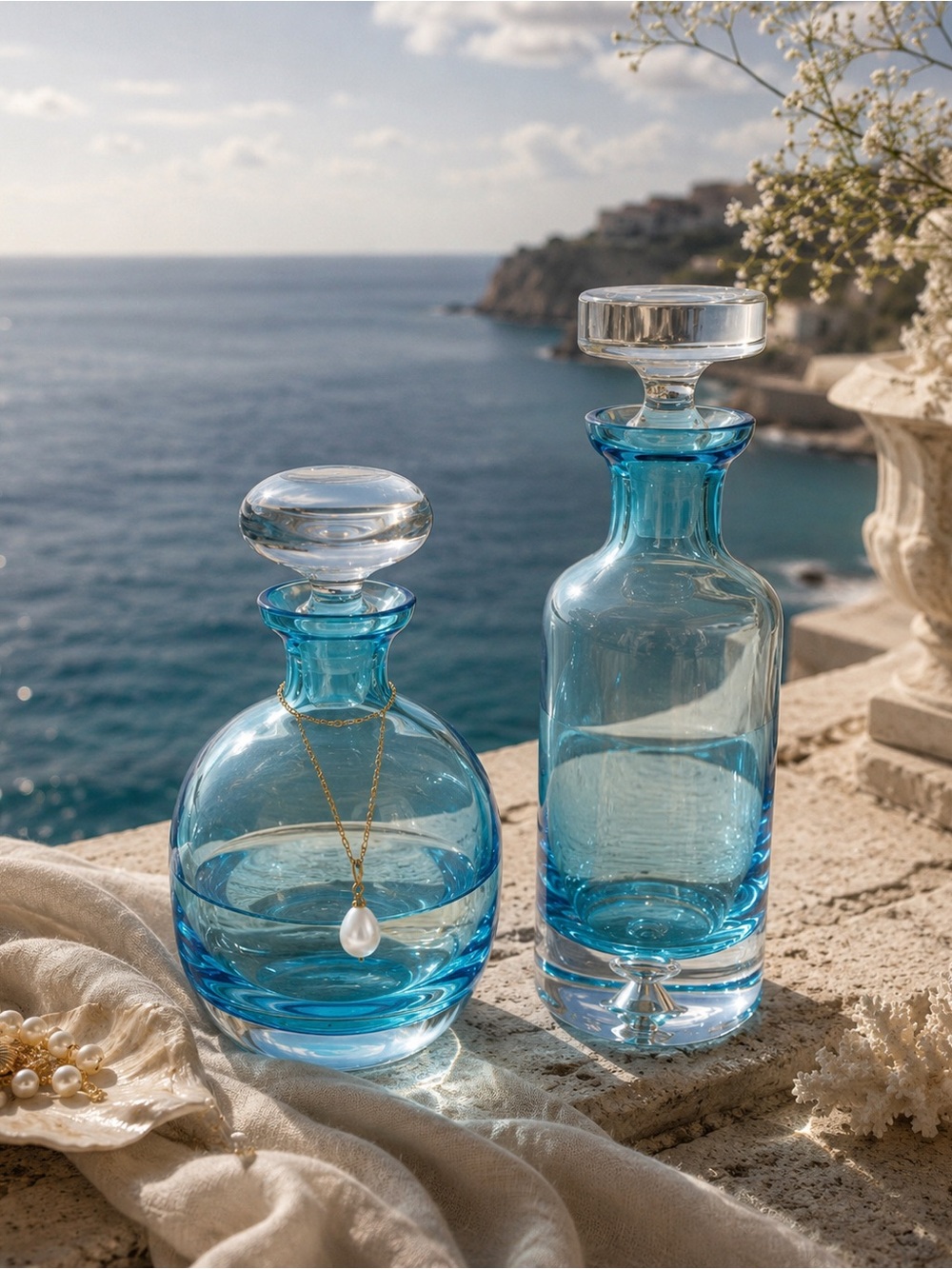RARE - Set of 2 - Large decanters designed by Z. Horbowy.